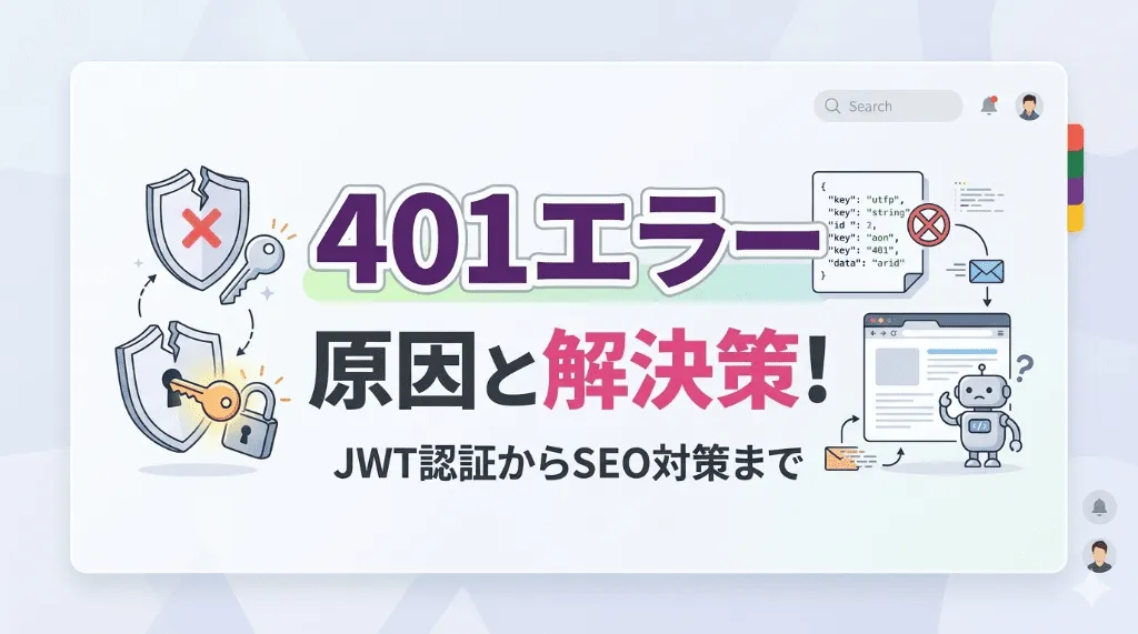 401エラー(Unauthorized)の原因と解決策！JWT認証からSEO対策まで