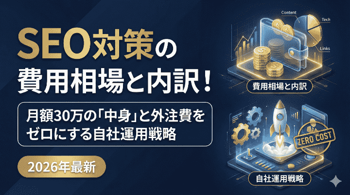 SEO対策の費用相場と内訳！月額30万の「中身」と外注費をゼロにする自社運用戦略